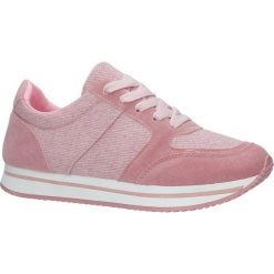 Różowe buty sportowe sznurowane casu hr61225. Różowe buty sportowe damskie Casu, bez wzorów, z materiału, sportowe. Za 79,99 zł.