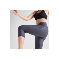 Legginsy fitness kardio 7/8 szare damskie. Niebieskie legginsy sportowe damskie DOMYOS, xl, bez wzorów, z elastanu, na fitness i siłownię. Za 69,99 zł.