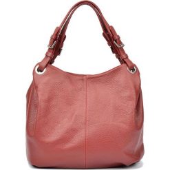 Shopper bag damskie: Skórzana torebka w kolorze czerwonym – (S)32 x (W)45 x (G)12 cm