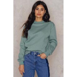 Bluzy damskie: NA-KD Basic Bluza basic oversize – Green