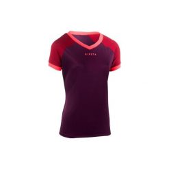 Koszulka do rugby R500 damska. Różowe t-shirty damskie marki OFFLOAD, xl, bez wzorów, z elastanu, sportowe, bez kołnierzyka. Za 44,99 zł.