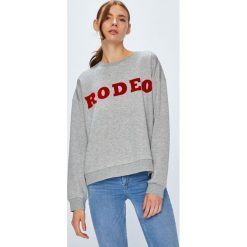 Vila - Bluza. Szare bluzy damskie marki Vila, s, z nadrukiem, z elastanu, bez rękawów, bez kaptura. W wyprzedaży za 89,90 zł.