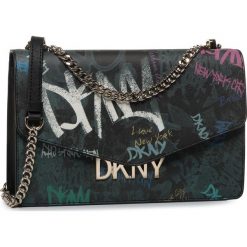 Torebka DKNY - R943NF75 Blk Mlt/White KFI. Zielone listonoszki damskie DKNY, bez wzorów, ze skóry, klasyczne, bez dodatków. Za 1069,00 zł.