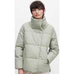 Pikowana kurtka z imitacji skóry -. Kurtki damskie Reserved, s, bez wzorów, ze skóry, bez kaptura. Za 229,99 zł.