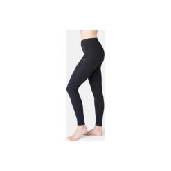 Legginsy slim Gym & Pilates FIT+ 500 damskie. Niebieskie legginsy damskie DOMYOS, s, bez wzorów, z elastanu. Za 39,99 zł.