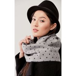 Szal dwustronny - Polka dot czarny. Czarne szaliki damskie Marie Zélie, w paski, z bawełny, eleganckie. Za 497,00 zł.