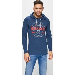 Premium by Jack&Jones - Bluza. Zielone bluzy męskie marki PRODUKT by Jack & Jones, s, z nadrukiem, z bawełny, z kapturem, bez rękawów, z kapturem. Za 119,90 zł.
