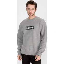 Napapijri Bluza Szary. Szare bluzy męskie Napapijri, xl, z haftami, z bawełny, bez kołnierzyka, bez rękawów, bez kaptura. Za 368,95 zł.