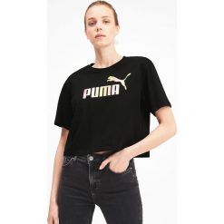 Puma Ess+ Koszulka Czarny. Czarne koszulki damskie Puma, m, z nadrukiem, z bawełny. Za 75,95 zł.