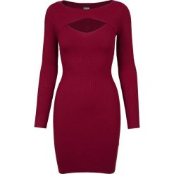 Urban Classics Ladies Cut Out Dress Sukienka burgund. Czerwone długie sukienki marki Urban Classics, na imprezę, m, z okrągłym kołnierzem, z długim rękawem. Za 121,90 zł.