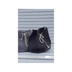 Torba worek CITY BAG tkaninowa. Szare torebki klasyczne damskie marki Intensi, z bawełny. Za 149,00 zł.