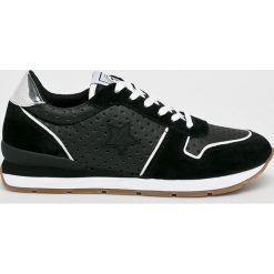 Trussardi Jeans - Buty. Białe buty sportowe damskie Trussardi Jeans, bez wzorów, z jeansu, sportowe. W wyprzedaży za 359,90 zł.