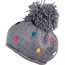 Czapki damskie: Art of Polo Czapka-beret damska i 14cm pompona szara (cz2702)