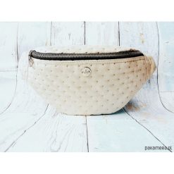 Torebki klasyczne damskie: Beige Dots nerka saszetka