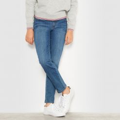 Proste krótkie dżinsy 10-16 lat. Szare jeansy dziewczęce marki La Redoute Collections, z bawełny. Za 63,84 zł.