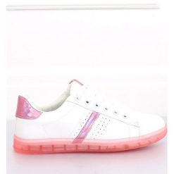 Trampki damskie biało-różowe 2B9XX923 WHITE/ROSERED. Różowe trampki i tenisówki damskie ButyModne, bez wzorów, z tkaniny, na sznurówki. Za 68,31 zł.