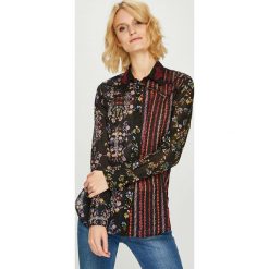 Desigual - Koszula. Czarne koszule damskie Desigual, s, w kwiaty, z bawełny, klasyczne. W wyprzedaży za 179,90 zł.