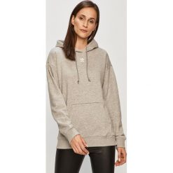 Adidas Originals - Bluza. Szare bluzy damskie adidas Originals, bez wzorów, z elastanu, z długim rękawem, długie, z kapturem. Za 229,90 zł.
