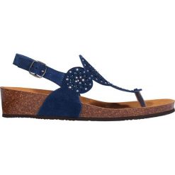 Scholl Damskie japonki Abelin e Bioprint Blue F274321007 (rozmiar 37). Niebieskie klapki damskie Scholl, bez wzorów, bez obcasa. W wyprzedaży za 227,00 zł.