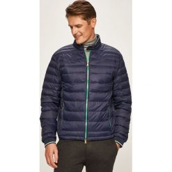 Polo Ralph Lauren - Kurtka puchowa. Niebieskie płaszcze męskie Polo Ralph Lauren, s, bez wzorów, z poliesteru, krótkie, bez kaptura. Za 1289,00 zł.