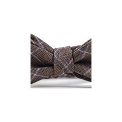 Mucha wiązana TARTAN. Pomarańczowe muszki męskie marki HisOutfit, bez wzorów. Za 89,00 zł.