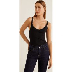 Mango - Top Helen. Czarne topy damskie marki Mango, xl, z elastanu. Za 35,90 zł.