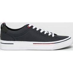 Tommy Hilfiger - Tenisówki. Białe trampki męskie TOMMY HILFIGER, bez wzorów, ze skóry, na sznurówki. Za 449,90 zł.