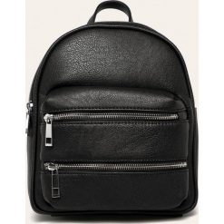 Answear - Plecak. Czarne plecaki damskie ANSWEAR, bez wzorów, ze skóry ekologicznej, eleganckie. W wyprzedaży za 89,90 zł.