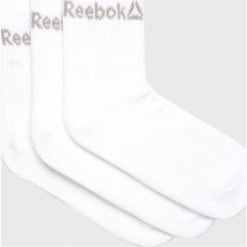 Reebok - Skarpetki (3-pack). Białe skarpetki damskie Reebok, bez wzorów, z elastanu. Za 29,90 zł.