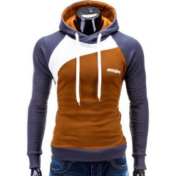 Bluzy męskie: BLUZA MĘSKA Z KAPTUREM MIGUEL – RUDA
