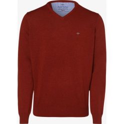 Fynch Hatton - Sweter męski, różowy. Różowe swetry męskie Fynch-Hatton, m, z haftami, z bawełny, bez kołnierzyka, bez kaptura. Za 299,95 zł.
