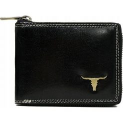 Portfel męski skórzany Buffalo Wild RM-02Z-BAW. Czarne portfele męskie BUFFALO WILD, bez wzorów, ze skóry. Za 59,90 zł.