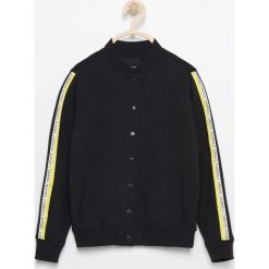 Bluzy dziewczęce rozpinane: Bluza z dwustronnymi cekinami na plecach - Czarny