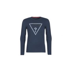 T-shirty z długim rękawem Guess DENIM TRIANGLE. Niebieskie t-shirty męskie Guess, s, z aplikacjami, z denimu, bez kołnierzyka, długie. Za 161,10 zł.