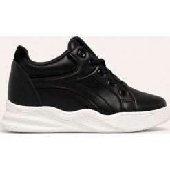 Answear - Buty. Czarne koturny damskie ANSWEAR, z gumy. W wyprzedaży za 59,90 zł.