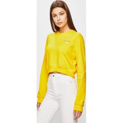Calvin Klein Jeans - Bluza. Żółte bluzy damskie Calvin Klein Jeans, s, z nadrukiem, z bawełny, bez rękawów, bez kaptura. W wyprzedaży za 239,90 zł.