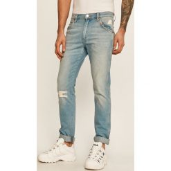 Wrangler - Jeansy. Niebieskie jeansy męskie Wrangler, bez wzorów. W wyprzedaży za 259,90 zł.
