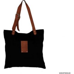 TORBA Oversize shopper duża zapinana na zamek. Czarne torby damskie na zakupy Pakamera, bez wzorów, na ramię, duże, bez dodatków. Za 170,00 zł.