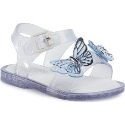 Sandały MELISSA - Mini Melissa Mar Sandal Fly Bb 32746 Silver Glitter 53519. Szare sandały dziewczęce Melissa, z tworzywa sztucznego, bez zapięcia. Za 269,00 zł.