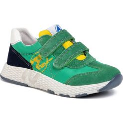 Sneakersy NATURINO - Jesko Vl. 0012014904.01.1F35 S Verde/Giallo/Navy. Zielone trampki chłopięce Naturino, bez wzorów, ze skóry, na rzepy. Za 349,00 zł.