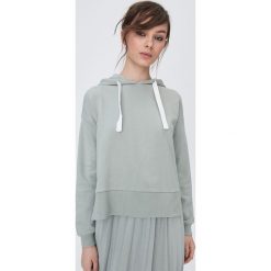 Bluza z kapturem basic - Turkusowy. Niebieskie bluzy damskie Sinsay, s, bez wzorów, bez rękawów, z kapturem. Za 49,99 zł.