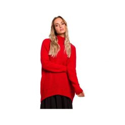 M468 Asymetryczny sweter z półgolfem. Różowe swetry damskie Moe, xl, bez wzorów, eleganckie, bez rękawów, bez kaptura. Za 155,00 zł.