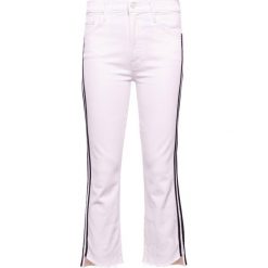 Boyfriendy damskie: Mother INSIDER CROP STEP FRAY Jeansy Bootcut white