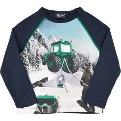 Koszulka w kolorze niebiesko-białym. Białe t-shirty chłopięce z długim rękawem MeToo. W wyprzedaży za 47,95 zł.