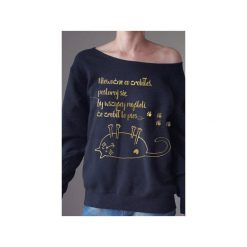 Nieważne co czarna max z. Czarne bluzy damskie One mug a day, s, z nadrukiem, z bawełny, bez rękawów, bez kaptura. Za 139,00 zł.