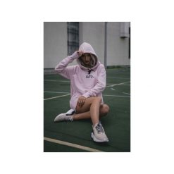 Bluza Hoodie Classic Powder Pink. Różowe bluzy damskie marki Harp Team, xl, z nadrukiem, z bawełny, z długim rękawem, długie. Za 229,00 zł.