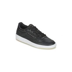 Buty Reebok Classic CLUB C 85 LTHR. Czarne trampki i tenisówki damskie Reebok Classic, bez wzorów, bez zapięcia. Za 319,20 zł.