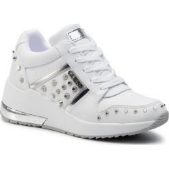 Sneakersy GUESS - Joydee FL7JOD ELE12 WHITE. Białe półbuty damskie Guess, ze skóry ekologicznej. W wyprzedaży za 529,00 zł.