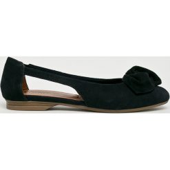 Tamaris - Baleriny. Niebieskie baleriny damskie marki Tamaris, ze skóry. Za 219,90 zł.