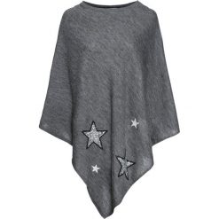 Poncho w gwiazdy z cekinów bonprix antracytowy. Szare żakiety damskie bonprix, z aplikacjami. Za 74,99 zł.